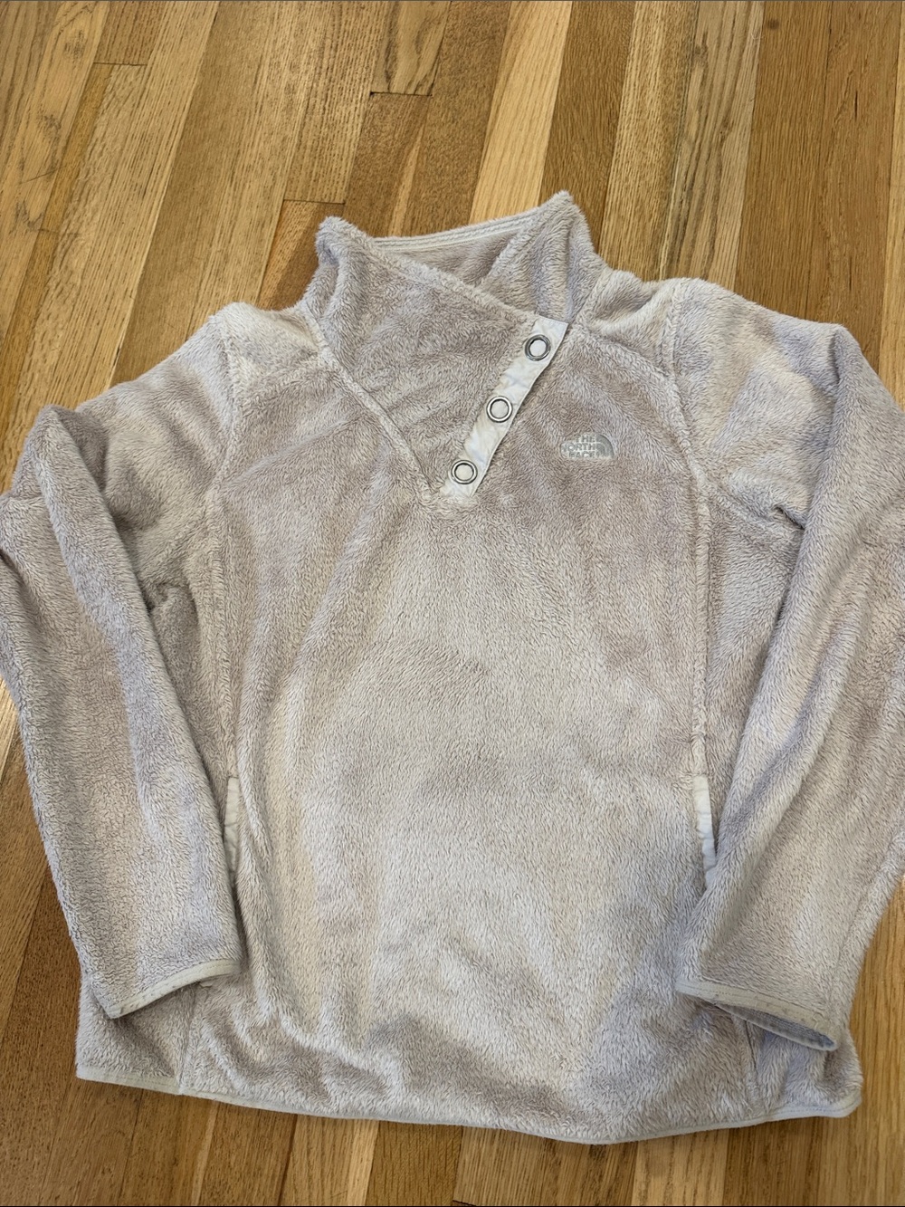 The North Face Women's Cream Plush Snap-Front Fleece Pullover